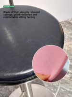 Tabouret de bar moderne en acier inoxydable, luxe léger, haut de gamme, avec dossier et assise rembourrée, pour comptoir de bar, restaurant, maison, style italien