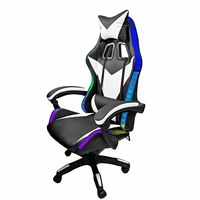 Chaise de jeu RGB en cuir PU ergonomique avec massage lombaire, directement de l'usine, pour usage domestique