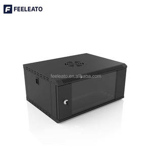 Серверные шкафы 4U, 6U, 9U, 12U, 15U, 18U для ЦОД, 19-дюймовые, монтируемые в стойку, из стали SPCC, с дверцами из закаленного стекла, для использования внутри помещений, черные, OEM, в наличии, с порошковым покрытием - Product Image 1