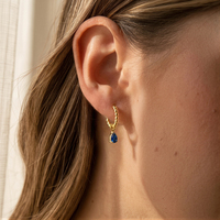 Ensemble de 3 boucles d'oreilles en zircon rose J&D Jewelry Sweet, en acier inoxydable plaqué or 18 carats, résistantes à l'eau, boucles d'oreilles pendantes, boucles d'oreilles à clous pour femmes