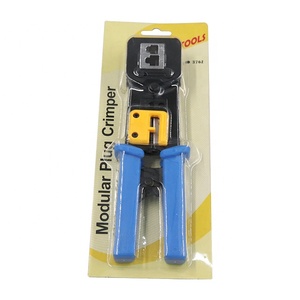 Pinza <span class=keywords><strong>de</strong></span> crimpado manual <span class=keywords><strong>para</strong></span> conectores RJ45, RJ12, Cat5, Cat5e, Cat6, con función <span class=keywords><strong>de</strong></span> pelacables y prensado - Product Image 5