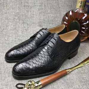 Nouvelle Collection 2026 – Chaussures de Luxe pour Hommes en Cuir de <span class=keywords><strong>Serpent</strong></span> – Élégance et Qualité Supérieure - Product Image 2