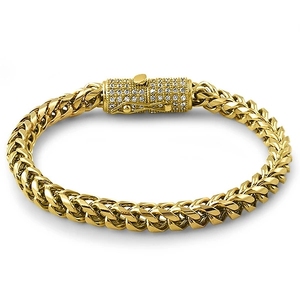 Pulsera de Tenis Franco <span class=keywords><strong>Cuba</strong></span> de Lujo con Incrustaciones de Diamantes Simulados, Edición de Oro de 14K, Personalizada, para Hombre y Mujer, Joyería de Moda 2021 - Product Image 1