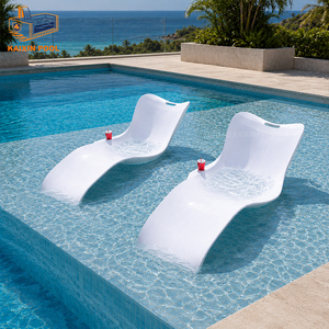 Tumbona de piscina de fibra de vidrio blanca para exteriores, tumbonas de FRP, tumbona de playa, silla tumbona, tumbona al por mayor - Product Image 2