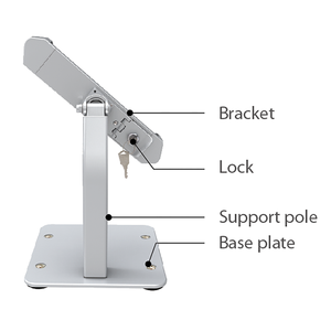 Chống trộm hợp kim nhôm <span class=keywords><strong>Tablet</strong></span> chủ đứng an toàn bàn gắn kết với khóa cho 7-11 inch <span class=keywords><strong>Tablet</strong></span> <span class=keywords><strong>PC</strong></span> - Product Image 3