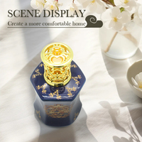 Brûleur d'huile aromatique de luxe Burwood Dragon's Eye, décoration d'intérieur, lampe à huile essentielle en céramique, parfum de rose, toutes saisons