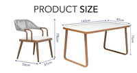 Table et chaise de bistrot de jardin moderne, mobilier d'extérieur, ensemble de salle à manger de Patio en rotin en aluminium