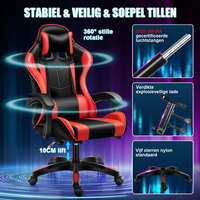 Échantillon gratuit Vente en gros Qualité moins chère Anji Rouge Pvc Gamer Pc Stuhl Massage Logo Chaise de jeu professionnelle durable pour adultes