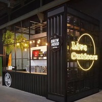 Conteneur Aménagé Pliable de 20 et 40 Pieds, Design Bar, Café, Boutique ou Restaurant à Vendre