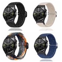 Compatible avec Watch 7/4/5/6/FE Huami GTS/GTR ; Bracelet de montre élastique tressé en nylon à dégagement rapide 18-23 mm