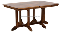 Ensemble de table à manger en bois au design unique avec chaises, meubles en bois faits à la main en Inde, ensemble de table à manger pour restaurant 6 places