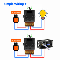 Contrôleur RF 433 MHz pour l'automatisation des portails et des garages, récepteur à distance à double canal amélioré, code d'apprentissage, AC85-240V, fonction automatique