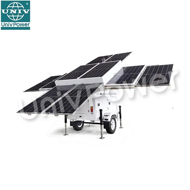 モバイル太陽光発電所3000w太陽光発電機トレーラー屋外供給エネルギー電力用太陽光発電システム