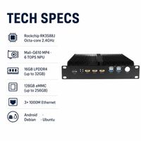 RK3588 Edge AI Box 6 TOPS NPU 8K NVR 32CH 1080P Dual in OUT Triple Gigabit Cloud Terminal Android Debian POE RTC