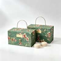 Boîte d'emballage de valise de luxe en matériaux recyclés écologiques, poignée métallique réutilisable, boîte rigide avec insert personnalisé pour Noël