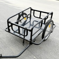 Remorque de vélo pliante boîte de rangement de cargaison attelage coupleur bagages utilitaire shopping camping outil chariot enfant animal poussette à main