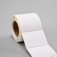 Étiquettes d'expédition thermiques blanches vierges de taille personnalisée, rouleau d'étiquettes à code-barres, étiquettes en papier