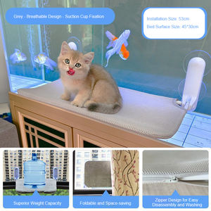 Hamaca con ventosa para gato, cómoda cama para dormir para mascotas, cama colgante con ventosa para ventana inalámbrica - Product Image 6