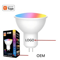 Ampoules LED intelligentes WiFi Tuya GU10 RGB+CW+WW Blanc 5W Dimmables Contrôle par application Smart Life pour Alexa Google Home