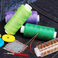 D & D 60 renk yüksek mukavemetli dikiş iplikleri kitleri el dikiş nakış İğne için 250 Yard makaralar 100% Polyester iplik