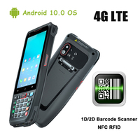 PDA portable Android 10.0 3G RAM 32G ROM 5 pouces Touch 2D Barcode Scanner Wifi sans fil pour Bluetooth GPS IP65 Rugged CPU NFC
