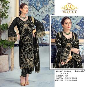 Nueva colección de trajes Georgette paquistaníes adornados con exquisito bordado trabajo Salwar traje para ocasiones festivas como Eid - Product Image 5