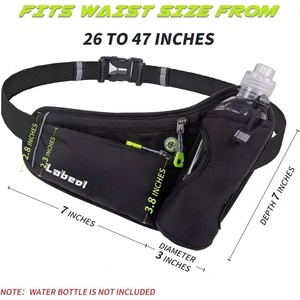 Pack d'échantillons gratuit : ceinture de course sportive avec porte-bouteille et 2 poches zippées pour iPhone, Samsung - Product Image 2