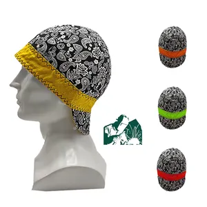 Изготовленным на заказ логосом головных уборов сварки шапки для сварщика шлем Шлем Вкладыш бесплатный образец дышащие Реверсивный 6-панельная сварочный шлем