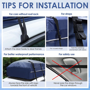 Sac de voyage imperméable en PVC pour toit de voiture, porte-bagages de toit pour voiture autonome, porte-bagages de toit imperméable, sacs d'extérieur - Product Image 6