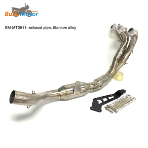 Sistema de Escape Completo para <span class=keywords><strong>Yamaha</strong></span> <span class=keywords><strong>MT09</strong></span> en Aleación de Titanio 2021 <span class=keywords><strong>2022</strong></span> 2023, Tubo Delantero con Silenciador para MT-09 FZ09 - Product Image 2