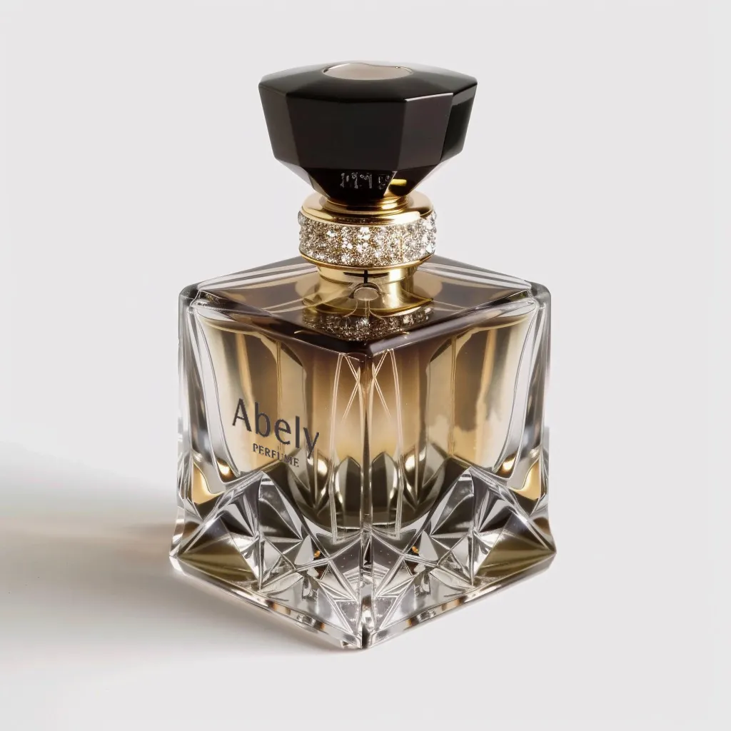 Perfume Transparente Cosmético Claro Negro Interior Pintado Estilo Europeo Botellas de Perfume Diseño Transparente Perfume Francés