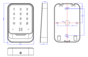 Lecteur de clavier tactile sans fil automatique 12V mural étanche IP65 QR+RFID WG26 34 sorties Contrôle d'accès à une seule porte 5G - Product Image 4