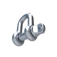 Grillo a D in acciaio legato tipo bullone SLR S6 con perno di sicurezza per applicazioni di sollevamento e miniere 3/8 (1T)