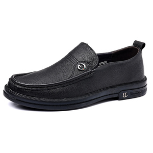 Mocassins pour hommes printemps, chaussures décontractées d'affaires, mocassins en cuir pleine fleur à bout bas, tendance - Product Image 2
