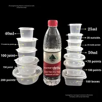 Tasses à sauce jetables en PP de qualité alimentaire en tailles 25/35/50/75/100ml Récipient à sauce à tremper avec couvercle pour emballage conjoint