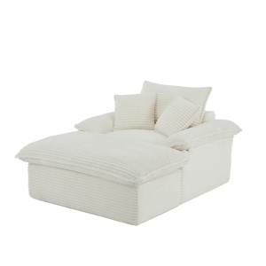 Sofá Seccional Moderno Ecológico de Cartón con Rollo de Almacenamiento al Vacío, Sofá de Terciopelo Acanalado Grueso de Gran Tamaño, sin Marco y Expandible - Product Image 6