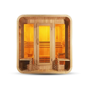 Vente directe d'usine, sauna élégant <span class=keywords><strong>de</strong></span> style cube, sauna en cèdre rouge pour 2 personnes, saunas d'extérieur à prix avantageux - Product Image 2