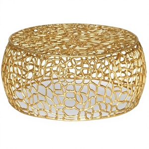 GH2 经典现代金属装饰客厅咖啡桌。美国直运 - Product Image 4