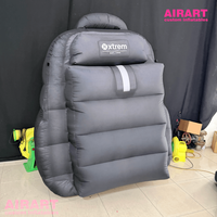 Sac à dos gonflable personnalisé avec logo imprimé, grand modèle de sac d'école gonflable pour affichage en centre commercial et événements commerciaux