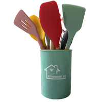 Ensemble de cuillères en bois et Silicone, accessoires de cuisine, jouets mignons, pour outils de cuisine, vente en gros, 12 pièces