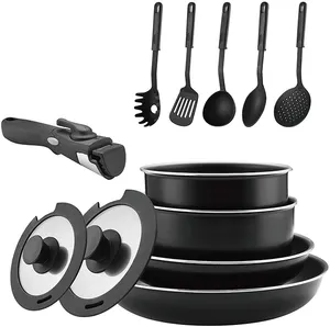 Detachable Non Stick New Cooking Utensils Gifts Family Pot Sets Non Stick Frying Pan Set Aluminum Cooking