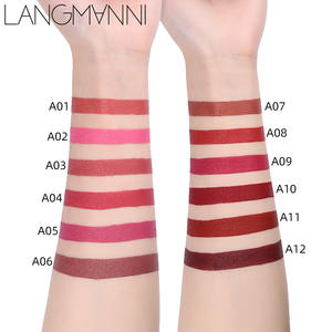 ลิปสติก Langmanni 12 สี/ชุด ติดทนนาน กันน้ำ เนื้อแมทกำมะหยี่ <span class=keywords><strong>ปาก</strong></span>กาลิปสติกสีแดงเซ็กซี่ ไม่ติดแก้ว <span class=keywords><strong>ปาก</strong></span>กาลิปทินท์ - Product Image 2