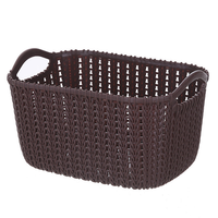 Ensemble de paniers de rangement en plastique tressé, organiseur de bureau pour garde-manger, cuisine, salle de bain, maison, bureau, décoration de luxe