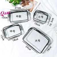 Grande Capacité Voyage PVC Transparent Étanche pour Trousse de Toilette Fermeture à Glissière Logo Personnalisé Clair Maquillage Cosmétique Pochette pour la Beauté