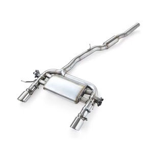Terminale di scarico Audi TT MK2 2.0T con bordo smussato <span class=keywords><strong>101</strong></span>, singolo tamburo, doppia valvola, quattro uscite, in acciaio inossidabile, per sezione centrale-posteriore - Product Image 5