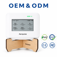 Sistema de Monitoreo de CO2 Basado en la Nube Aeropulse A200-CM, Conexión WiFi, Sensor NDIR, Funciona con Batería, Detector Multigas, Pantalla de 3.7 Pulgadas