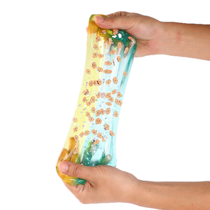 Custom logo Kids Diy Ocean Crystal Putty Sensory Play Gift <b>Slime</b> Moving Sand Homemade Toys with Beads Fish Accessories - Product Image 2