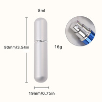 Mini flacon de parfum personnalisé avec impression sur mesure, 5 ml, atomiseur de parfum de voyage en métal de luxe rechargeable, emballage
