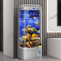 Nouveau modèle d'aquarium intelligent écologique tout-en-un pour salon, grand réservoir vertical auto-circulant pour poissons rouges