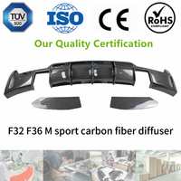 Diffuseur arrière en fibre de carbone de style MAD Fang avec séparateur latéral pour BMW F32 F36 435i/440i M Sport 2014+